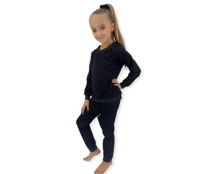 Tepláková souprava"Black glitter"